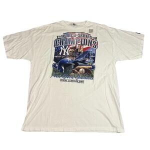 Vintage New York Yankees T Shirt Starter 1998 World Series Deadstock USA Mens XL
